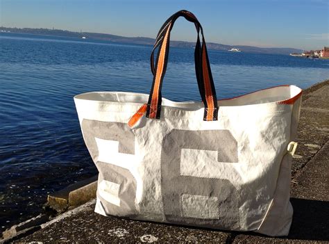 recycled sails made into bags.